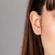 Pendientes Dormilona de oro blanco de 18 Kt con diamantes de 0,10 a 1,06 ct