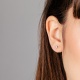 Pendientes Dormilona de oro blanco de 18 Kt con diamantes de 0,10 a 1,06 ct