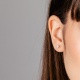 Pendientes Dormilona de oro blanco de 18 Kt con diamantes de 0,10 a 1,06 ct