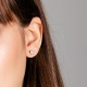 Pendientes Dormilona de oro blanco de 18 Kt con diamantes de 0,10 a 1,06 ct