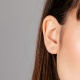 Pendientes Dormilona de oro blanco de 18 Kt con diamantes de 0,05 a 0,20 ct