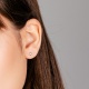 Pendientes Dormilona de oro blanco de 18 Kt con diamantes de 0,05 a 0,20 ct
