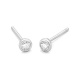 Pendientes Dormilona de oro blanco de 18 Kt con diamantes de 0,05 a 0,20 ct