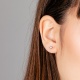 Pendientes Dormilona de oro blanco de 18 Kt con diamantes de 0,05 a 0,20 ct