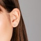 Pendientes Dormilona de oro blanco de 18 Kt con diamantes de 0,05 a 0,20 ct