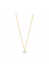 Colgante Solitario de oro amarillo de 18 Kt con diamante de 0,05 a 0,33 ct