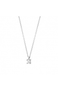 Colgante Solitario de oro blanco de 18 Kt con diamante de 0,10 a 0,43 ct