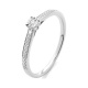 Anillo de oro blanco de 18 Kt con diamantes de 0,03 a 0,17 ct