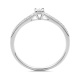 Anillo de oro blanco de 18 Kt con diamantes de 0,03 a 0,17 ct