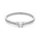 Anillo de oro blanco de 18 Kt con diamantes de 0,03 a 0,17 ct