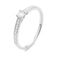 Anillo de oro blanco de 18 Kt con diamantes de 0,03 a 0,17 ct