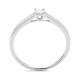 Anillo de oro blanco de 18 Kt con diamantes de 0,03 a 0,17 ct
