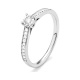 Anillo de oro blanco de 18 Kt con diamantes de 0,03 a 0,17 ct