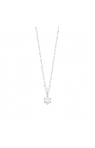 Colgante Solitario de oro blanco de 18 Kt con diamante de 0,05 a 0,53 ct