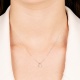 Colgante Solitario de oro blanco de 18 Kt con diamante de 0,05 a 0,53 ct