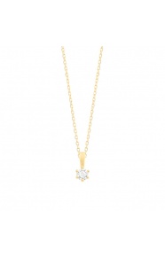 Colgante Solitario de oro amarillo de 18 Kt con diamante de 0,05 a 0,20 ct