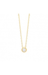 Colgante Solitario de oro amarillo de 18 Kt con diamante de 0,05 a 0,20 ct