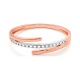 Anillo de oro rosa de 18 Kt con diamantes de 0,04 ct