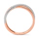 Anillo de oro rosa de 18 Kt con diamantes de 0,10 ct