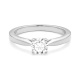 Anillo Solitario de oro blanco de 18 Kt con diamante de 0,50 a 0,70 ct, certificado GIA