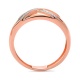 Anillo de oro rosa de 18 Kt con diamantes de 0,05 ct