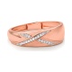 Anillo de oro rosa de 18 Kt con diamantes de 0,05 ct