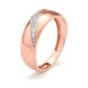 Anillo de oro rosa de 18 Kt con diamantes de 0,05 ct