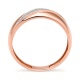 Anillo de oro rosa de 18 Kt con diamantes de 0,05 ct