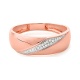 Anillo de oro rosa de 18 Kt con diamantes de 0,05 ct