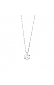 Colgante Solitario de oro blanco de 18 Kt con diamante de 0,50 a 0,70 ct, certificado GIA