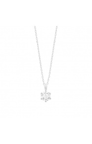Colgante Solitario de oro blanco de 18 Kt con diamante de 0,50 a 0,70 ct, certificado GIA