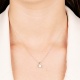 Colgante Solitario de oro blanco de 18 Kt con diamante de 0,50 a 0,70 ct, certificado GIA