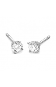 Pendientes Dormilona de oro blanco de 18 Kt con diamantes de 1,00 a 1,41 ct, certificado GIA