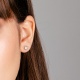Pendientes Dormilona de oro blanco de 18 Kt con diamantes de 1,00 a 1,40 ct, certificado GIA