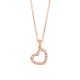 Colgante de oro rosa de 18 Kt con diamantes de 0,04 ct