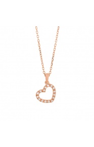 Colgante de oro rosa de 18 Kt con diamantes de 0,04 ct
