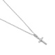 Colgante Cruz de oro blanco de 18 Kt con diamantes de 0,03 ct