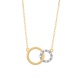 Colgante de oro amarillo de 18 Kt con diamantes de 0,03 ct