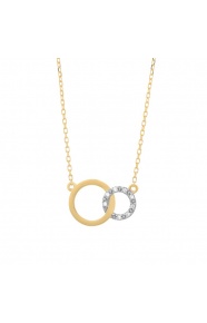 Colgante de oro amarillo de 18 Kt con diamantes de 0,03 ct