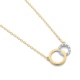 Colgante de oro amarillo de 18 Kt con diamantes de 0,03 ct