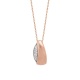 Colgante de oro rosa de 18 Kt con diamantes de 0,03 ct