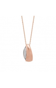 Colgante de oro rosa de 18 Kt con diamantes de 0,03 ct
