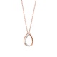 Colgante de oro rosa de 18 Kt con diamantes de 0,04 ct