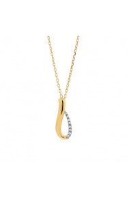 Colgante de oro amarillo de 18 Kt con diamantes de 0,02 ct