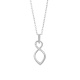 Colgante de oro blanco de 18 Kt con diamantes de 0,02 ct