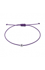 Pulsera de cordón de oro blanco de 18 Kt con diamantes de 0,02 ct