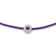 Pulsera de cordón de oro blanco de 18 Kt con diamantes de 0,02 ct