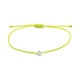 Pulsera de cordón de oro blanco de 18 Kt con diamantes de 0,01 ct