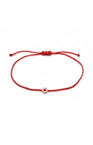Pulsera de cordón de oro blanco de 18 Kt con diamantes de 0,02 ct