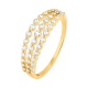Anillo de oro amarillo de 18 Kt con diamantes de 0,45 ct